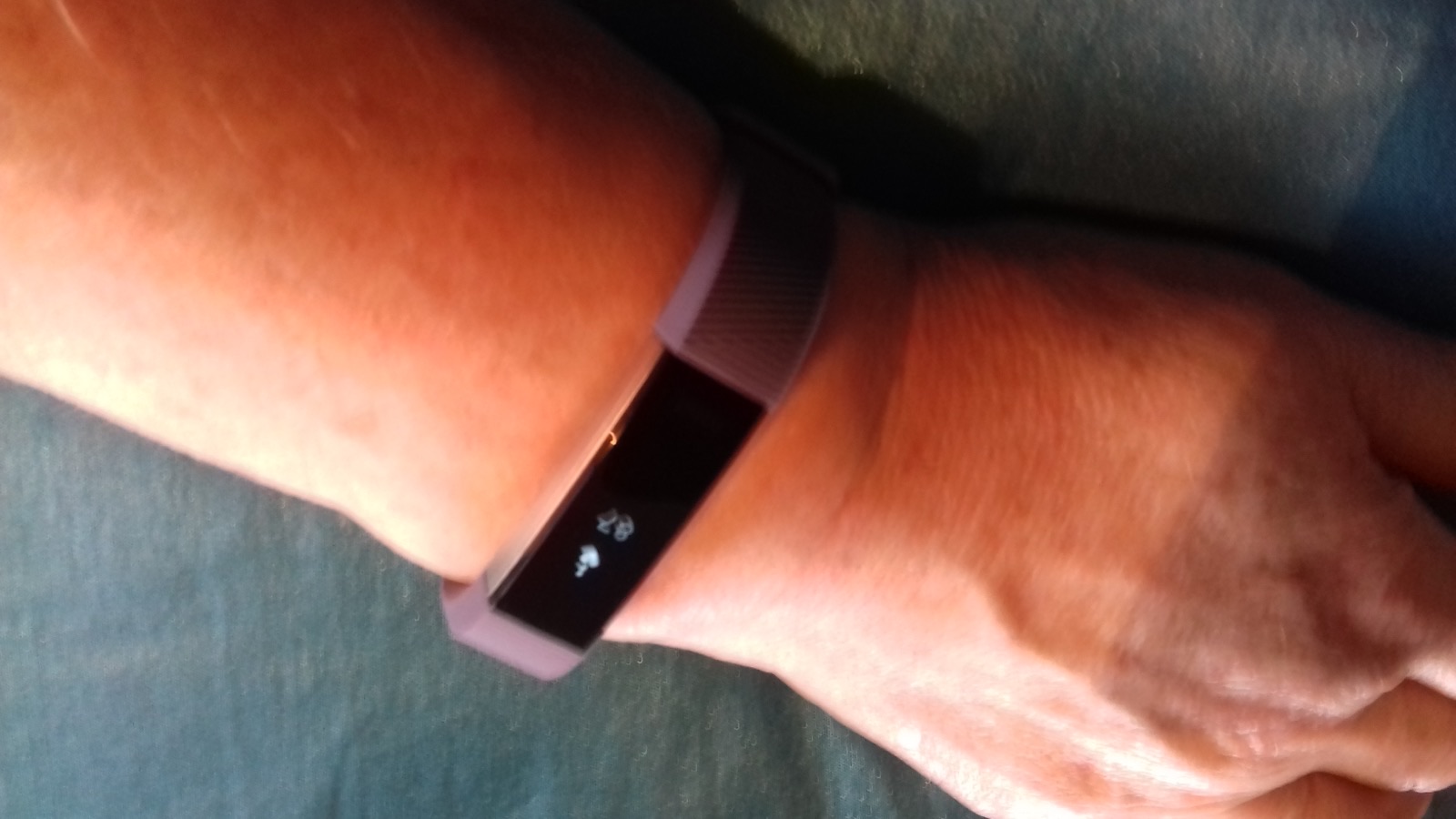 Fitness tracker worn on wrist